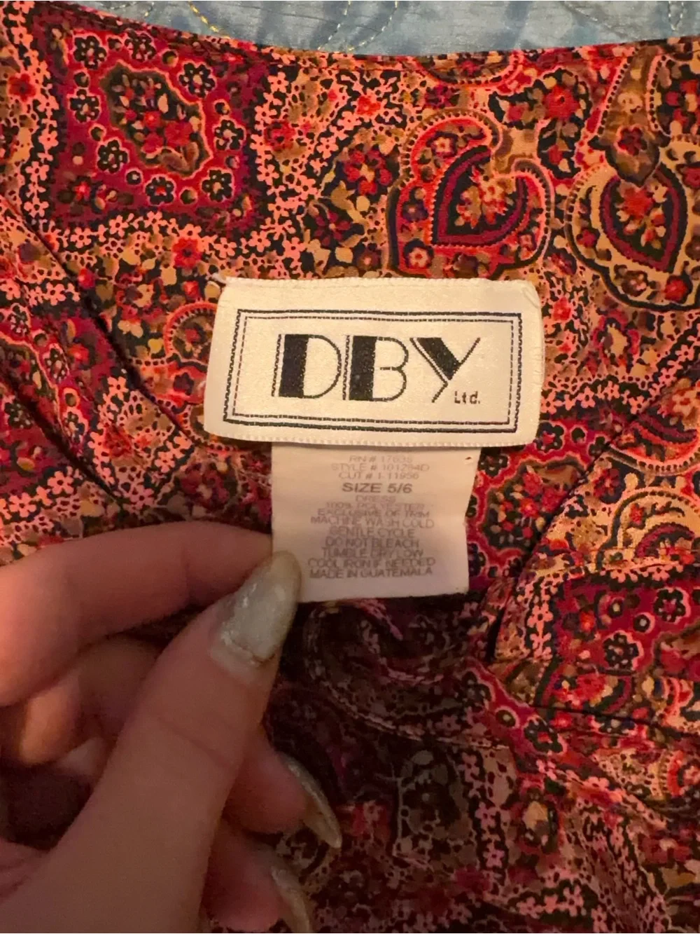 90s Women’s Paisley Maxi Dress in Burgundy